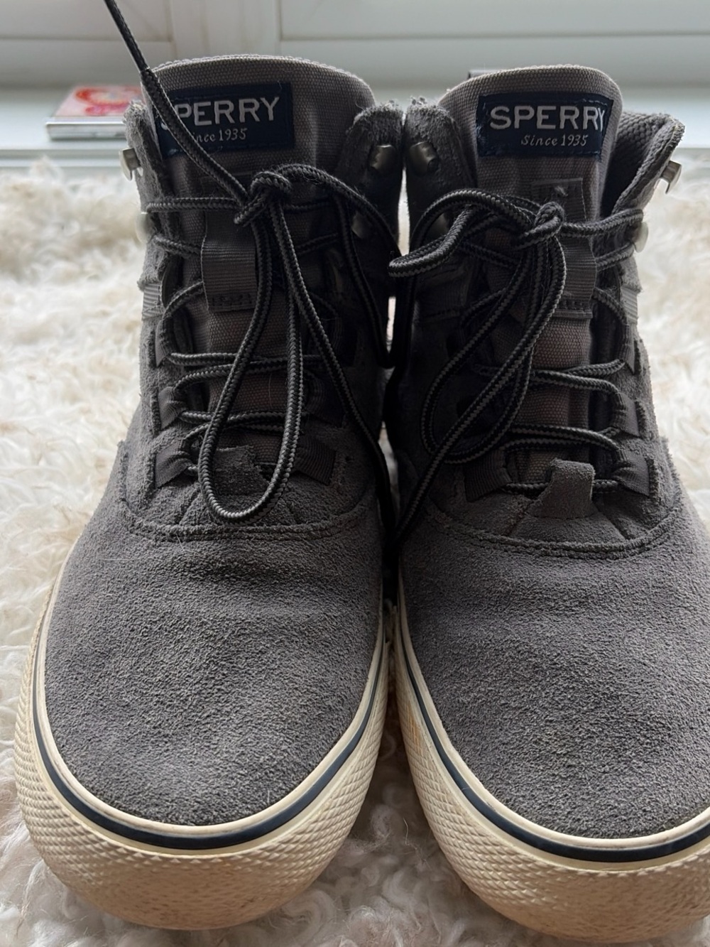 Sperry Men's Gray Suede Lace-Up Boots